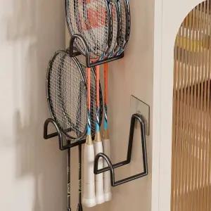 배드민턴 라켓 보관대 벽걸이형 가정용 드릴 전용 필요 진열대 테 거치대