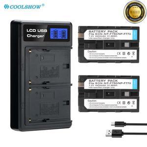 4400mAh 배터리 NP-F750 소니 CCD-TRV58 TRV110K TRV26E TR917 NP 카메라 충전기