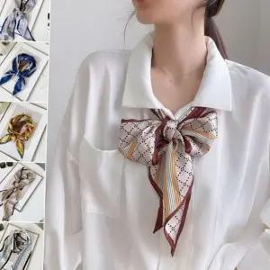 여성 리본 넥 포인트 스카프 여성 실크스카프 정장 패션 리본넥 쁘띠