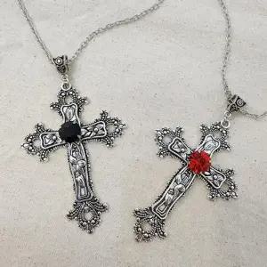 [라일리의류] Rly 엔틱 빅큐빅 십자가 목걸이 펜던트 코스프레 소품