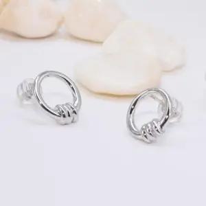 [라일리의류] Rly 92.5 ALL SILVER 링포인트 은귀걸이(실버)