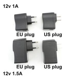 12v 1A 1000ma 1.5a AC USB 포트 DC 전원 플러그 어댑터 공급 충전기 유형 LED 스트립 조명 미국 EU