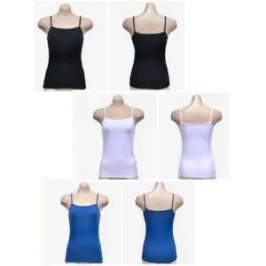 [라일리의류] Rly 신축성 좋은 여성 스판 면 끈나시