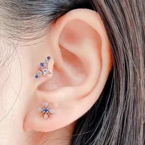 [라일리의류] Rly (낱개판매) 워너비 스타 귓바퀴 아웃컨츠 별 피어싱