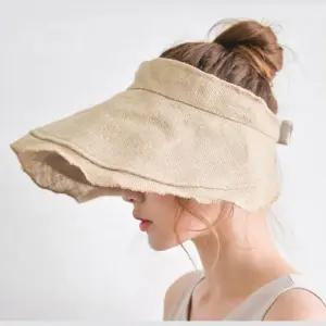 린넨 여름 휴가 돌돌 여성 넓은창 모자 30대 골프썬캡 농사모자 50대