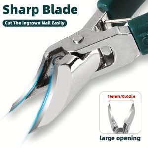 네일 케어 도구 독수리 부리 손톱깎이 스테인레스 스틸 25 ° 비스듬한 칼날, 넓은 톱니, 물 튀김 방지, 두