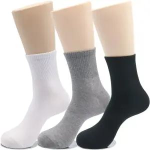 슬레진저 남성 무지 중목 양말 10켤레 학생 신사 세트 흰 단목 정장 패션 남자 순면