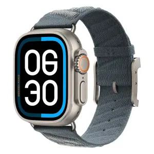 Apple Watch Hermes Ultra 3 GPS + Cellular 내추럴 티타늄 케이스 그리고 블루 그리/블루 글라시에 En Mer