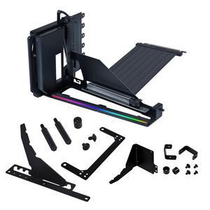 리안 리 ATX PC 케이스 4 슬롯 수직 GPU 키트(VG4v4) - 프리미엄 5세대 라이저 케이블 PCI-E 5.0 x16-200mm, PCIe 3.0 /4.0 호환, 조정 가능한 위치 대부분의 케이스에 맞습니다(VG4v4 블랙)