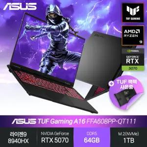 TUF Gaming A16 FA608PP-QT111 (라이젠9/RTX5070/64GB/1TB/FD) 게이밍노트북 JH