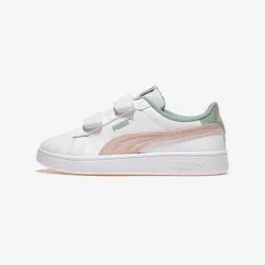 푸마 스매쉬 3.0 걸 벨크로 프리스쿨 - PUMA White-Mauve Mist-Light Moss 596548