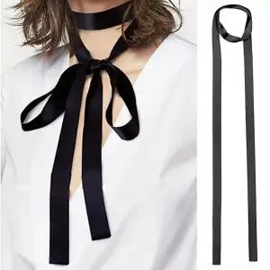 여성 롱타이 스카프 패션 슬림 목걸이 패션 초커넥 타이스카프