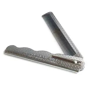 [콩심팥심]실버)휴대용 신사빗(007-3 헤어 머리빗 접이식