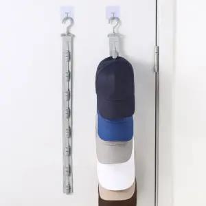 (색상 그레이)WJR 다용도 스트링 모자 걸이 공간활용 다용다 홀더 집게 클립 소품정리