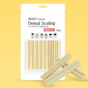 인벳 스케일링 칼슘스틱 덴탈스틱 칼슘 100g 노령견 개껌 부드러운 양치 덴탈껌 간식 덴탈츄 7개