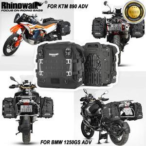 Rhinowalk 오토바이 파니 가방 잠금 구멍이있는 도난 방지 퀵 릴리스 방수 35L 대용량 사이드 백 Saddlebag