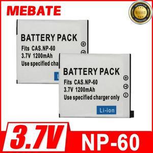 카시오 NP-60 CAS EX-Z80 S10 Z9 Z20 Z85 카메라 배터리용 새 상품 1200mAh 2개