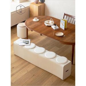 종이의자 골판지의자 페이퍼벤치 3인용 푸프 만들기 체어 페이퍼 로비쇼파 살구 골판 친환경 DS GL