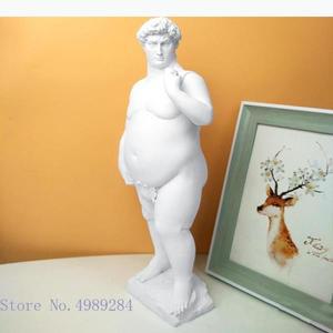 창의력 레진 조각품 비만 뚱뚱한 남자 바디 아트 홈