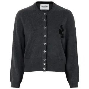 이자벨마랑 에뚜왈 26SS 앤트러사이트 블랙 로나 로고 울 카디건 CA0163FA D1L16E ANBK