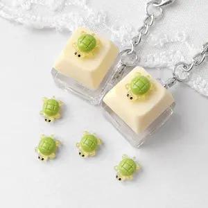 싼비즈 [6424-09]아크릴 키캡파츠 탑꾸재료 글리터미니거북이 8x10.5mm ,1개