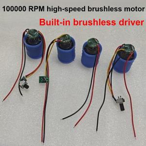 1개 DC 초고속 삼상 브러시리스 모터 12V 100000RPM 드라이버 포함 알루미늄 합금 임펠러 공기 덕트 팬