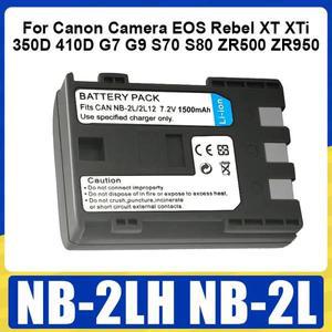 NB-2LH 배터리 1500mAh 리튬이온 충전식 (캐논 카메라 EOS Rebel XT 350D 410D G7 G9 S70 ZR500 용)