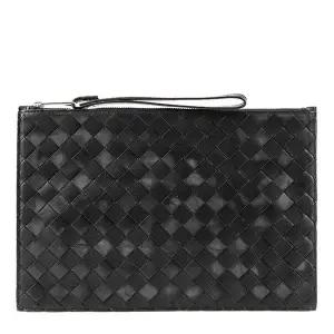 [보테가베네타] 인트레치아토 위빙 핸들 라지 클러치백 블랙 154526610