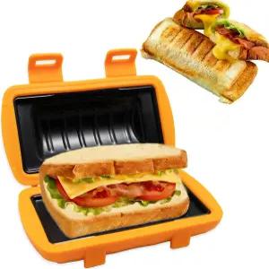 전자레인지 샌드위치 메이커 그릴드 치즈 파니니 프레스 핫도그 토스터 양면 포켓 미니 파이 논스틱