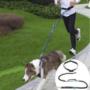 핸즈프리 강아지 허리 목줄 리드줄 허리벨트 조깅 러닝 산책줄