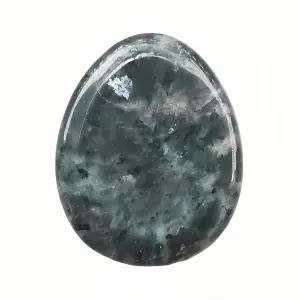 내추럴 블랙 래브라도라이트 크리스탈 물방울 엄지 걱정 실내 장식 돌 1.97 * 1.57 인치 스트레스 해소