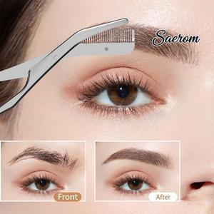 눈썹 트리머 가위 여성용 미용 제품 빗이있는 스테인레스 스틸 메이크업 도구
