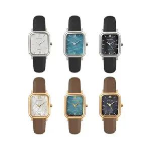 RUMTTON 손목시계 시계 와치 자개 다이얼 여성 가죽 손목 하버