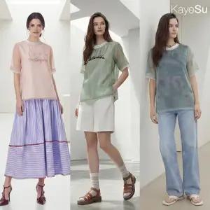 [케이수] 26SS 시어 크링클 텍스쳐 티블라우스 3종