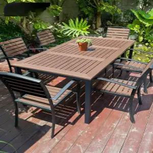 6인용 야외 테이블 카페 세트 펜션 발코니 테라스