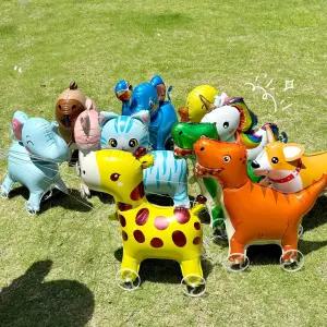 바퀴 달린 입체 동물 은박 산책 풍선 파티 이벤트용품