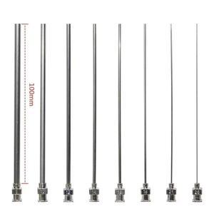 호환 8-25G 4인치 100mm 스테인리스 스틸 무딘 바늘 팁  긴 노즐 접착제 디스펜싱