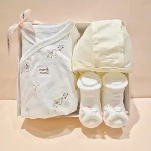 [롯데백화점]밍크뮤 (WH)캐슬코니SET배내바디슈트,양말세트 36170-040-01,011-04