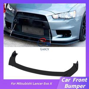 미쓰비시 랜서 에보 X 바디킷 스포일러 스플리터 프로텍터 커버 가드 립 에어댐 블랙용 자동차 앞 범퍼
