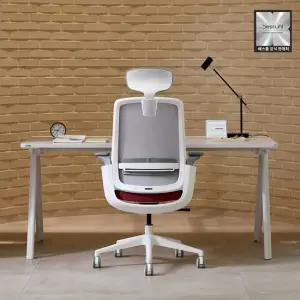 MATE 화이트프레임 컴퓨터 책상 의자
