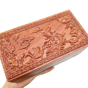 보물상자 나무 상자 빈티지 기념품 보관함 홈 드레싱 테이블