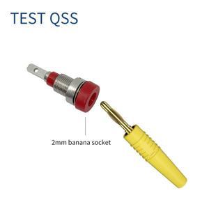 QSS 10PCS 2mm 바나나 플러그 금도금 전기 핀 커넥터-오디오 비디오 케이블 호환 액세서리