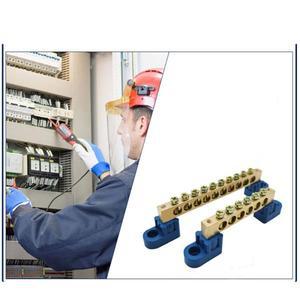 황동 스트립 보호 구리 나사 고정 터미널 블록 바 배선 행 제로 접지 지연 배포 상자