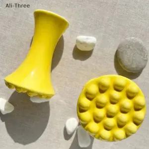 괄사 1개 옐로우 세라믹 얼굴 전신 마사지 용 보드 리프팅 마사지기