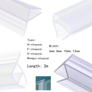 2M HFU 유형 샤워 도어 씰 스트립, 목욕 스크린 간격 씰, 홈 개선을위한 방수 유리 6-12mm