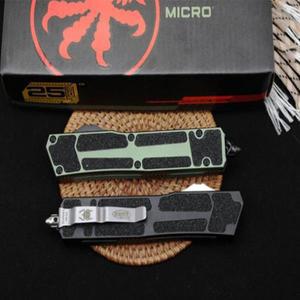 마이크로 OTF 테크 비틀 아웃도어 캠핑 전술용 D2 스틸 CNC 6061 알루미늄 핸들 EDC 낚시용 포켓 툴 나이프