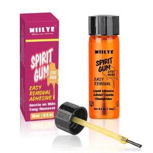 MIILYE Spirit Gum 접착제 15ml 물로 제거 가능 - 얼굴 피부 바디 무대 특수 효과 조명 보철 메이크업 코스