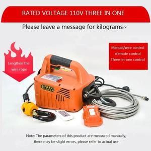 220V 신형 500KG 적재 휴대용 전동 윈치 견인 호이스트 수동/리모컨/와이어 컨트롤 리프트