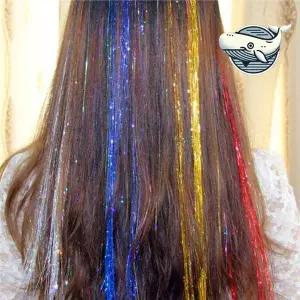 [골드스마일]컬러 포인트 헤어피스 글리터 붙임머리 장식 올림머리