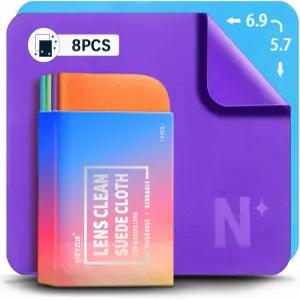 iGeyzoe 8팩 극세사 렌즈 클리닝 천 보풀 없음 및 스크래치 안경 스크린 카메라 VR/AR 헤드셋 재사용 세척